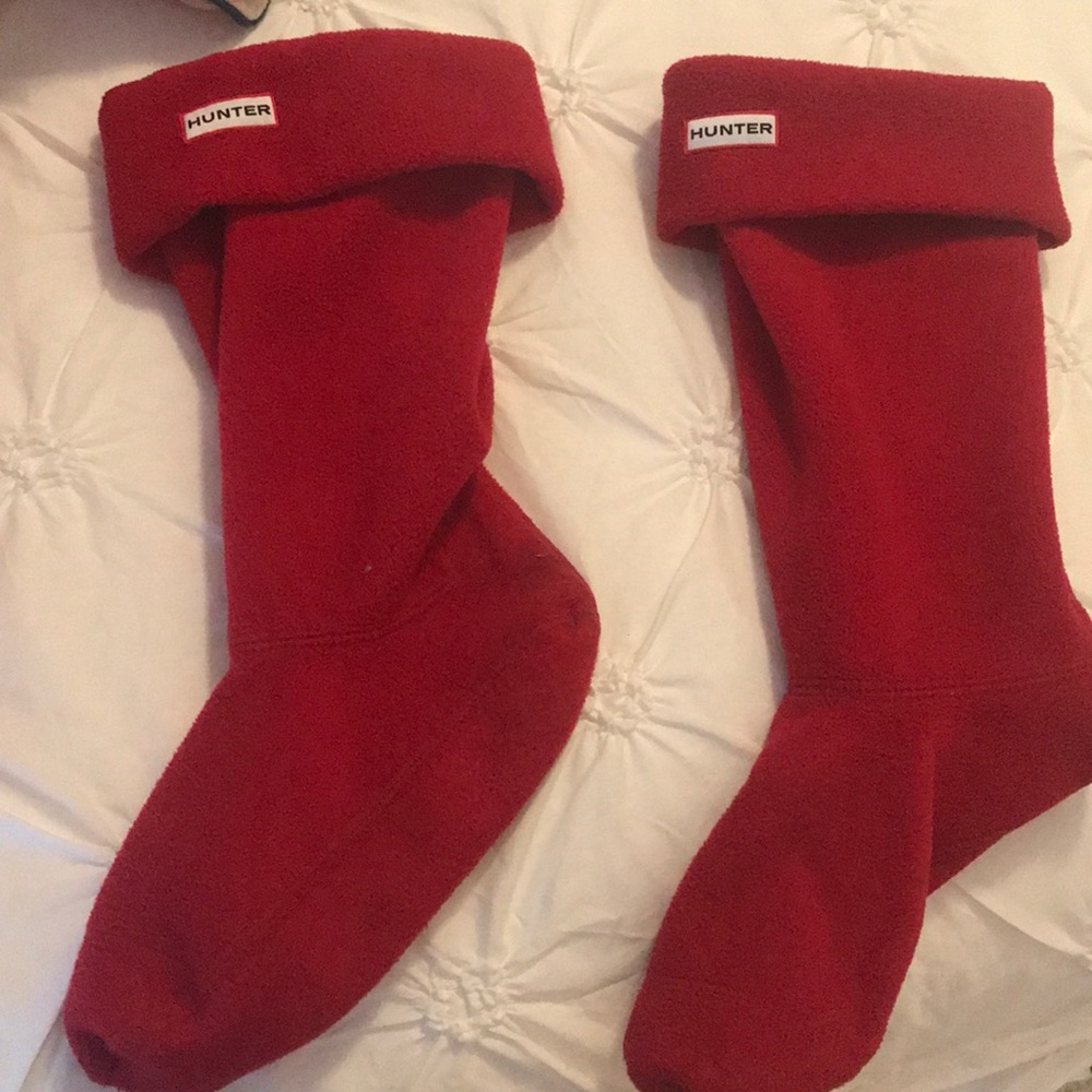 Red hunter boot socks